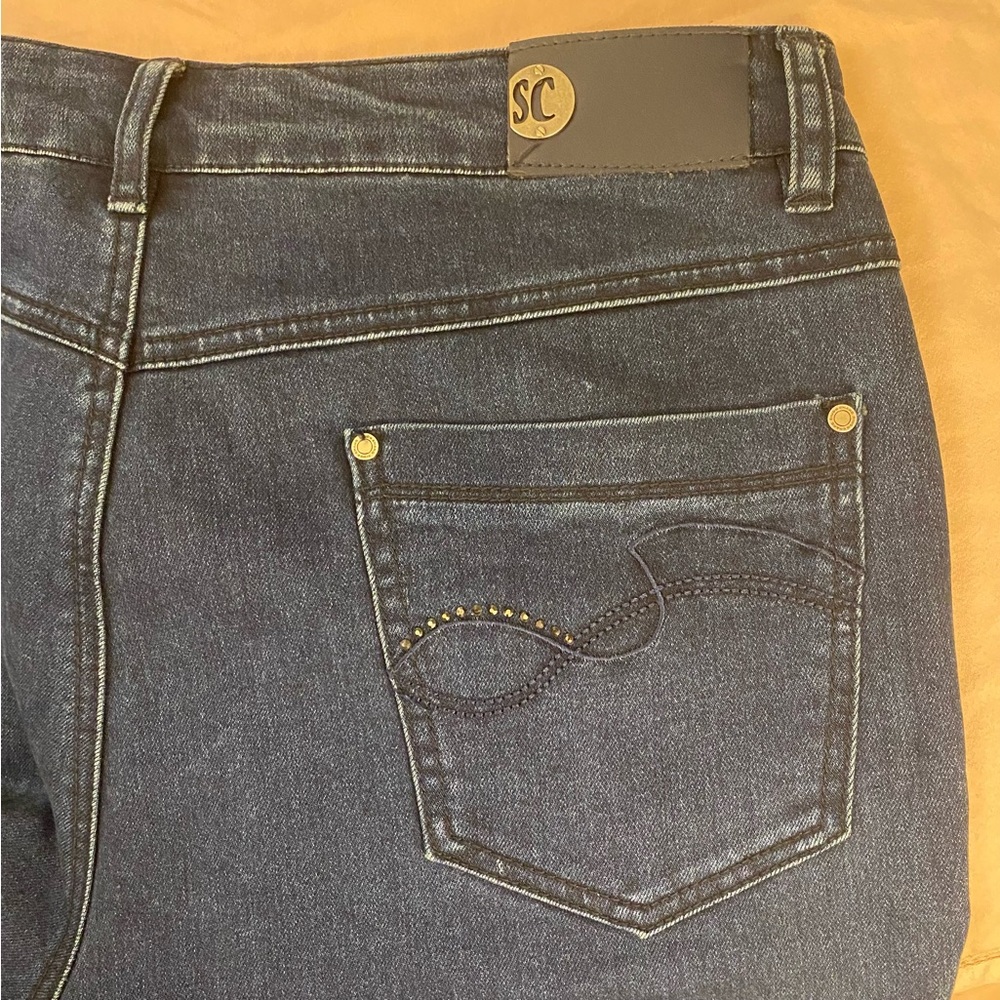 Simon Chang High Waisted Stretch Straight Leg Jeans - Picture 3 of 6